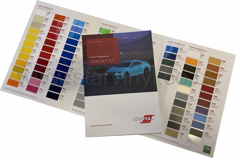  Starvinyls Ltd Oracal 970RA Vehicle Wrap Colour Chart